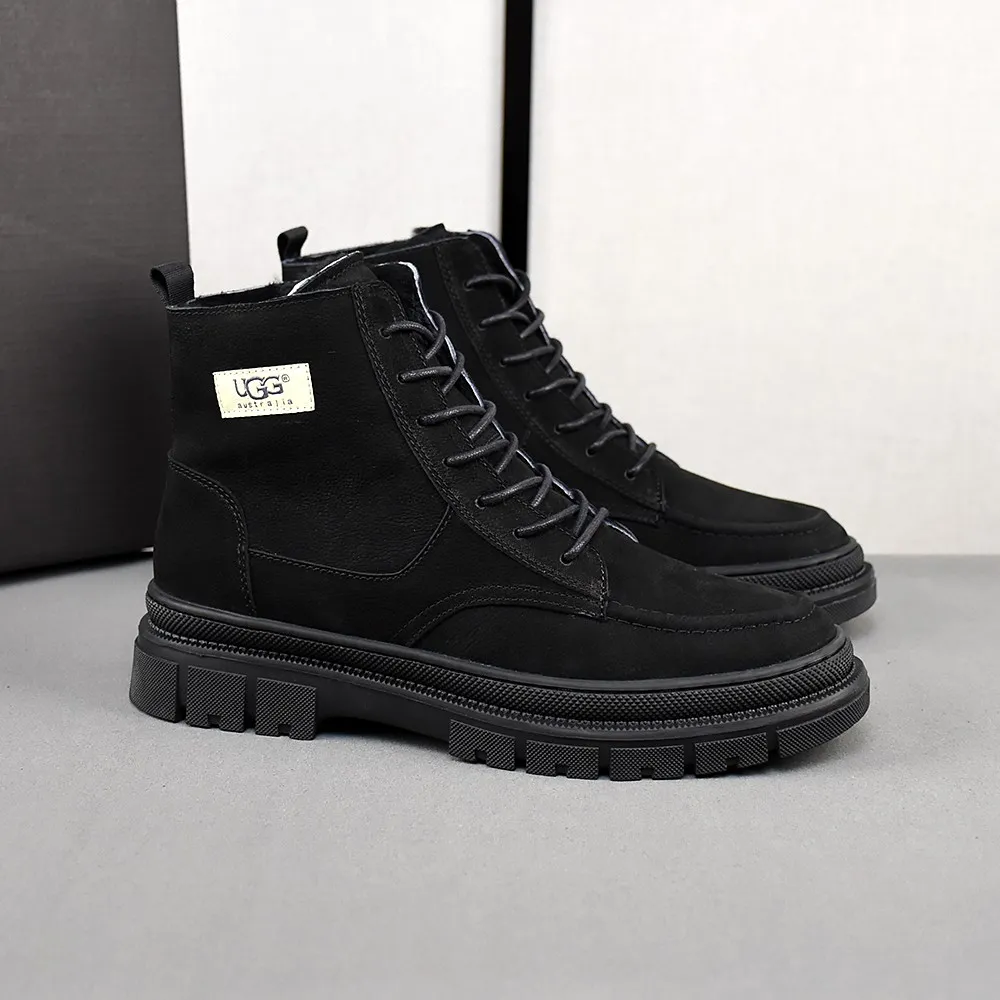 PP520🛜🛜🛜【ugg】The upper is made of waterproof nubuck, real wool lining, and non-slip rubber sole. Warm and comfortable, a must-have in winter! Men's size 38-44 (custom-made size 45 is non-refundable).